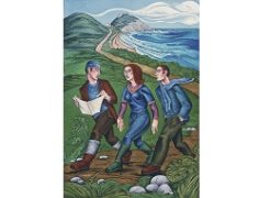 David Brooke - Walkers on the Coastal Path